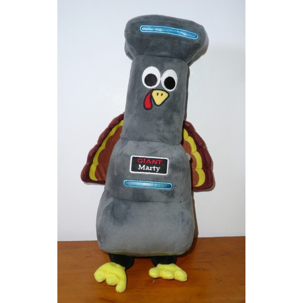 Plush Marty the Robot Turkey Giant Grocery 12" Stuffed Toy Mascot Thanksgiving
